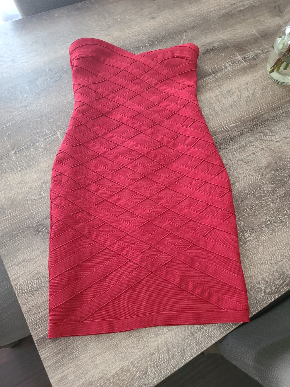 Windsor Strapless Crimson Bandage Cocktail Dress